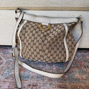 GUCCI GG Canvas Crossbody Abbey Bag